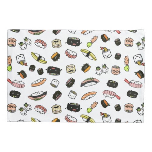 Sushi Characters Pattern Pillowcase
