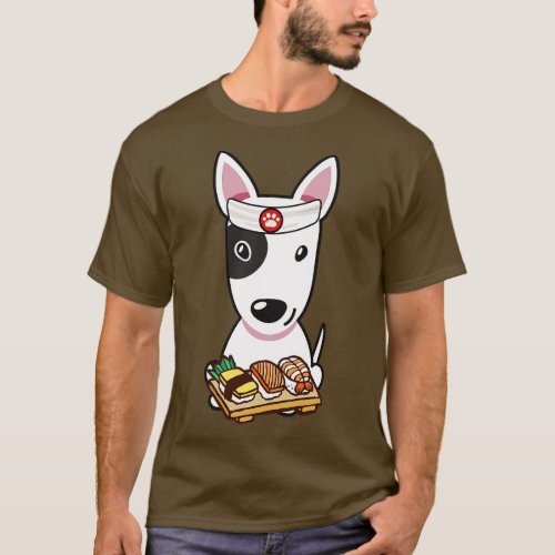 Sushi Chef Bull Terrier T_Shirt