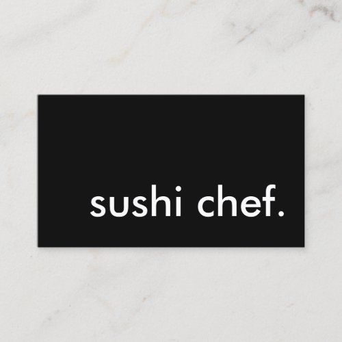 sushi chef. business card template