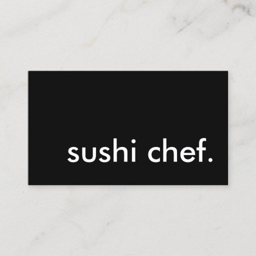 Customizable sushi chef. business card template