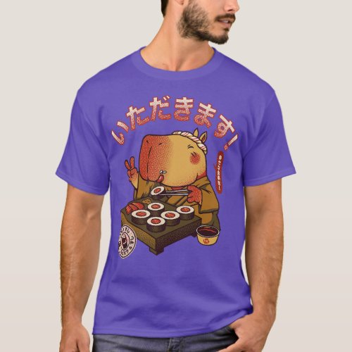Sushi Chef Cute Capybara by Tobe Fonseca T_Shirt