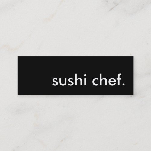 sushi chef. business card template