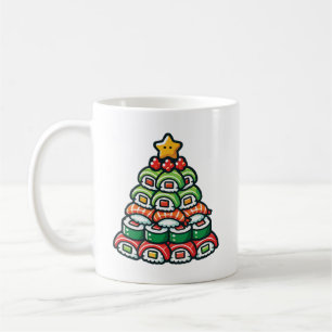 Sushi Christmas Tree - Funny Holiday Foodie Food Coffee Mug