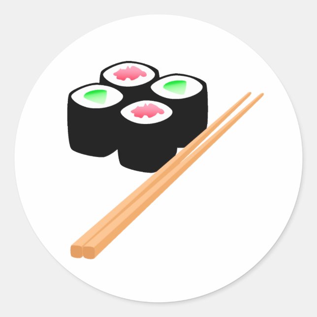 Sushi Classic Round Sticker (Front)