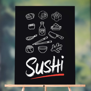 Sushi Collage  Acrylic Sign