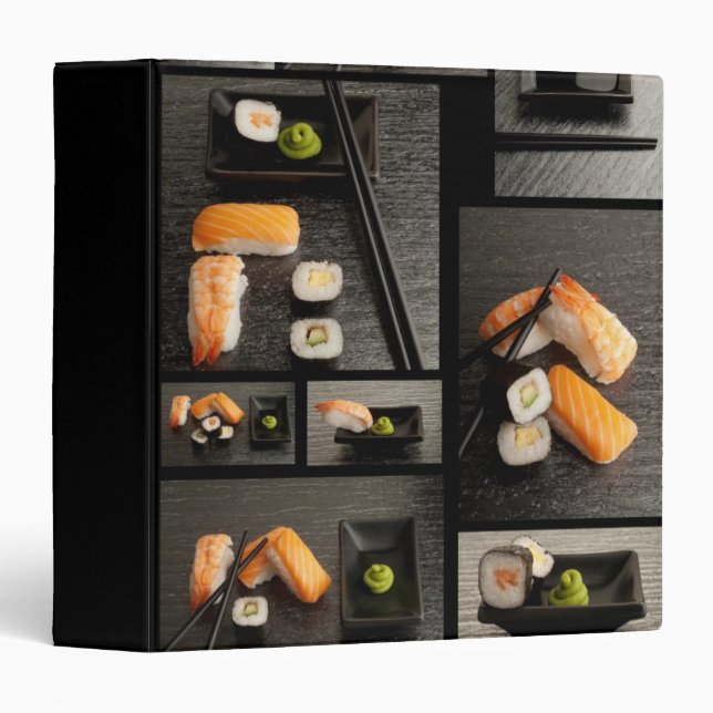 Sushi collection on black background binder (Front/Spine)