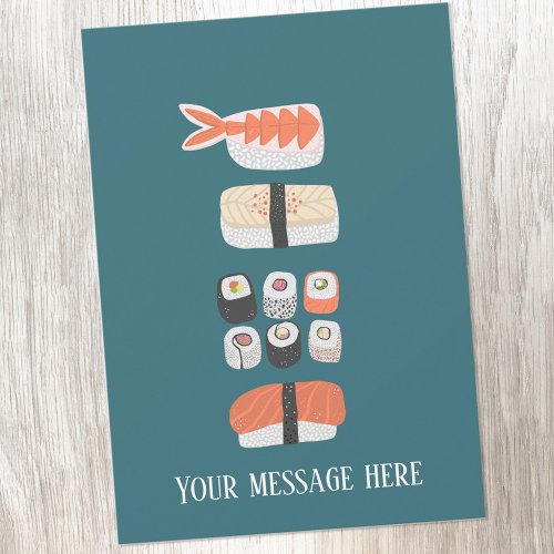 Sushi Custom Message Greetings