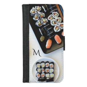 Sushi custom monogram phone wallets