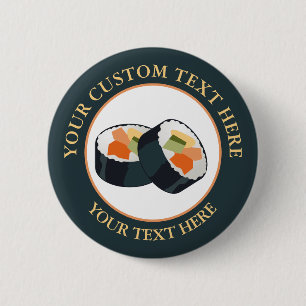 Sushi Custom Text Logo Icon  Button
