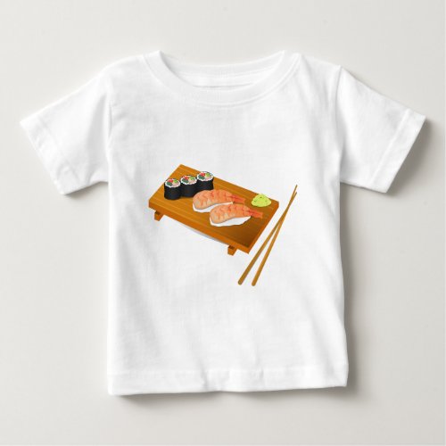 Sushi cute Japanese food Baby T_Shirt