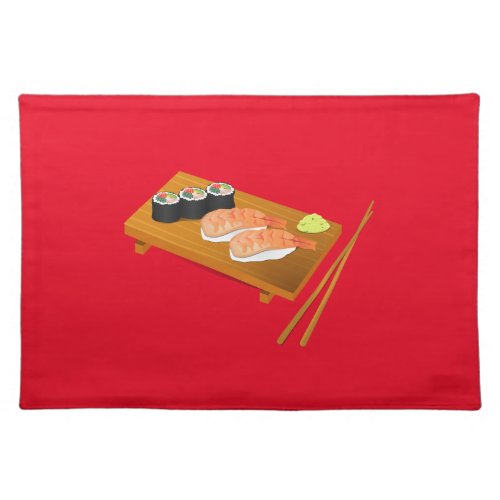 Sushi cute japanese food cloth placemat