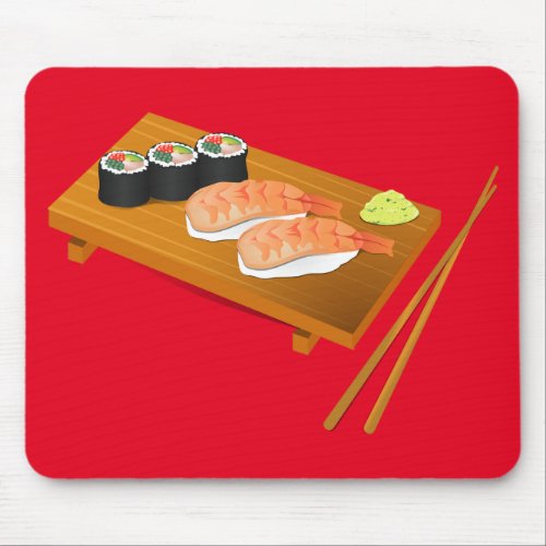 Sushi cute Japanese food Mouse Pad