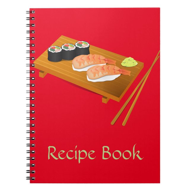 Sushi cute Japanese food Notebook (Front)