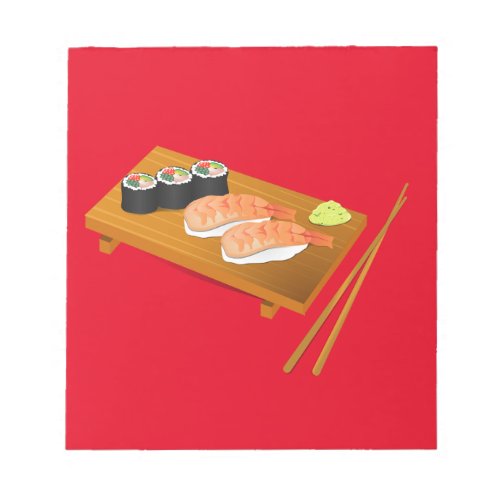 Sushi cute Japanese food Notepad
