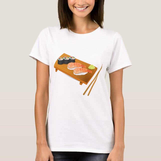 Sushi cute Japanese food T-Shirt (Front)