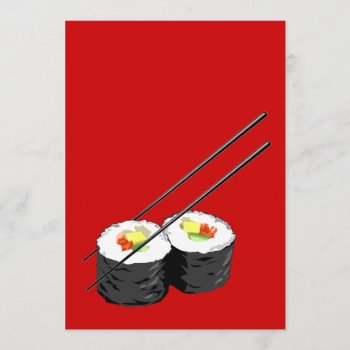Sushi Dinner Party Invitation by styleuniversal at Zazzle