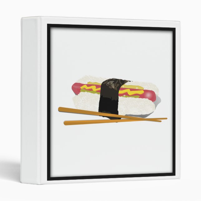 Sushi Dog And Chopsticks Binder (Front/Spine)