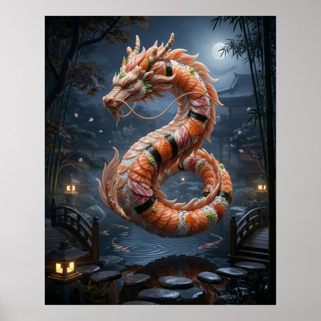 Sushi Dragon Garden Spirit Poster (Front)