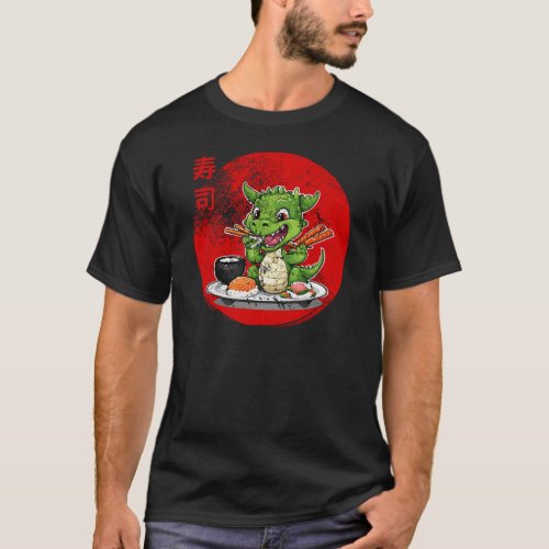Sushi eating dragon  T_Shirt