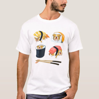 Sushi English Bulldog Funny T-Shirt