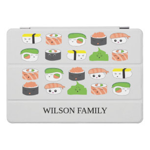 Sushi Family Illustration Personalized iPad Pro Cover