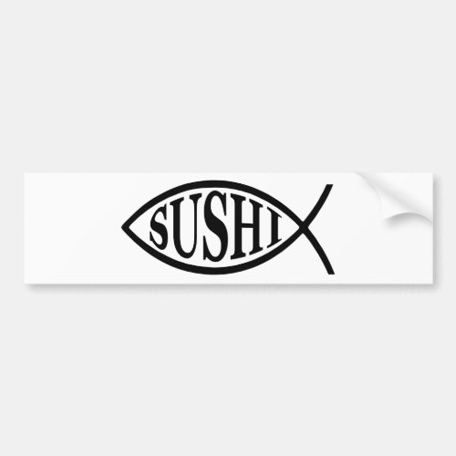 Sushi Fish Bumper Sticker