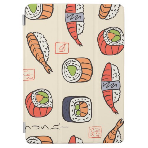 Sushi food seamless pattern design iPad air cover