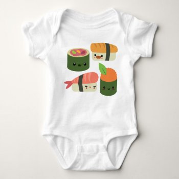 Sushi Friends Baby Bodysuit by Middlemind at Zazzle