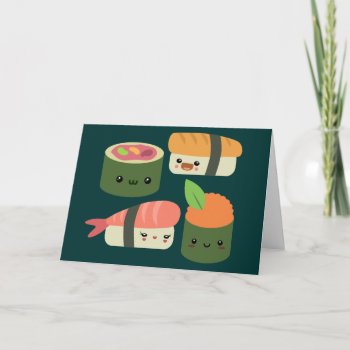 Sushi Friends Card by Middlemind at Zazzle