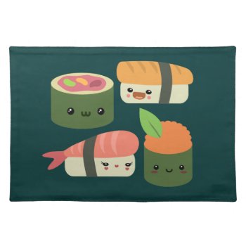 Sushi Friends Placemat by Middlemind at Zazzle