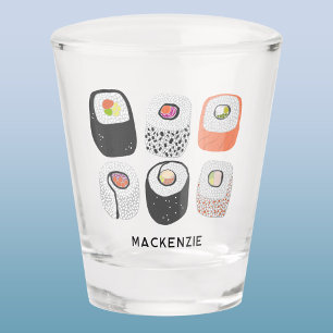 Sushi Fun Japanese Food Art Personalized Shot Glass