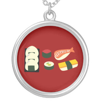 Sushi Fun Silver Plated Necklace