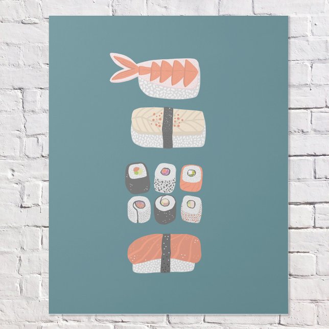 Sushi Gallery Wrap (Japanese Sushi fun gallery wrap wall art)