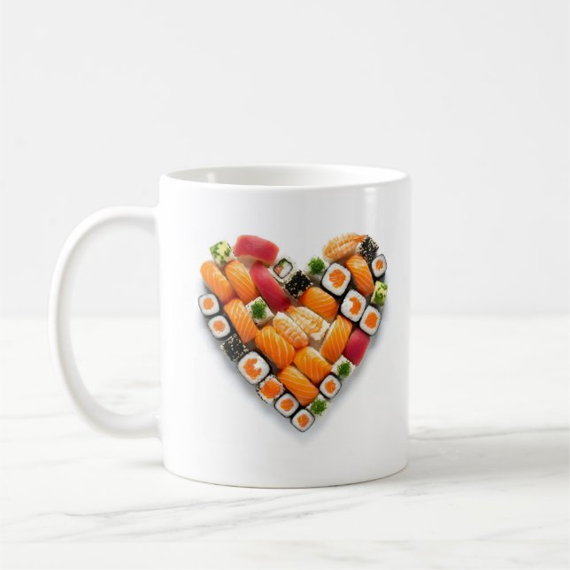 Sushi heart coffee mug (Left)