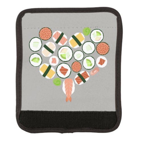 Sushi Heart _ I Love Sushi Luggage Handle Wrap