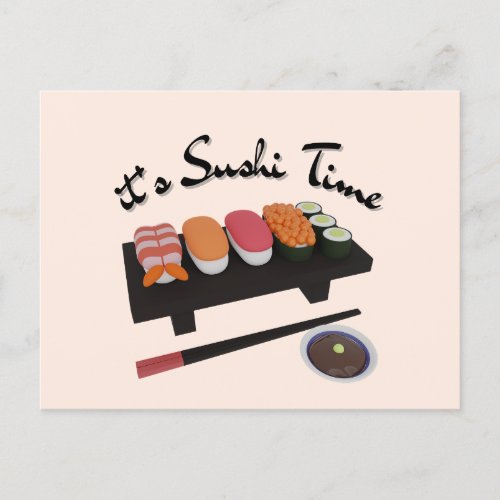 Sushi Is My Valentine Postcard