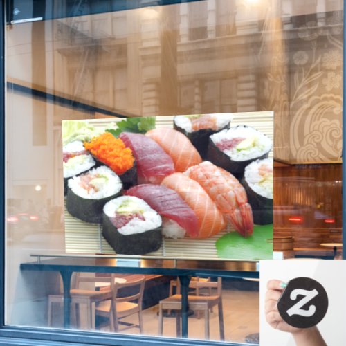 Sushi Japanese Asian Food Raw Sashimi Fresh Roll Window Cling