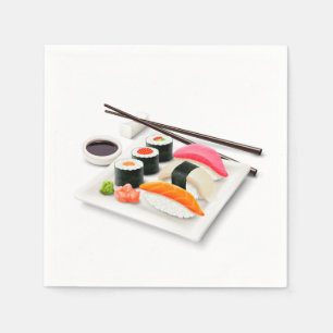 Sushi Japanese dinner party Napkins