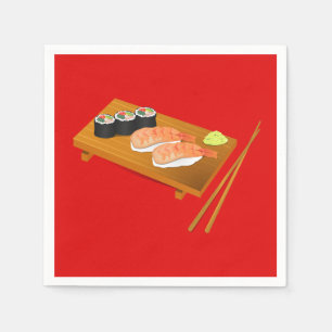 Sushi Japanese dinner party Napkins