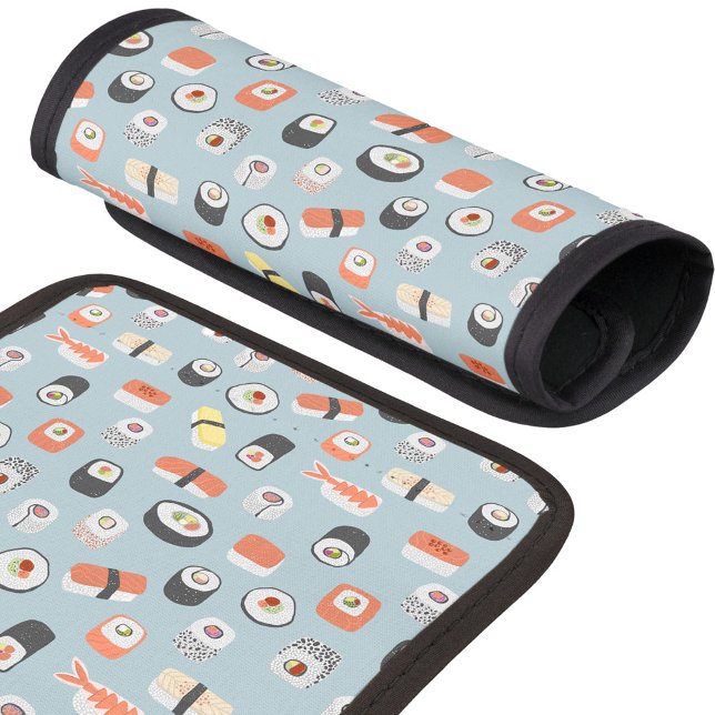 Sushi Japanese Food Art Luggage Handle Wrap (Fun Sushi Japanese food art luggage handle wrap)