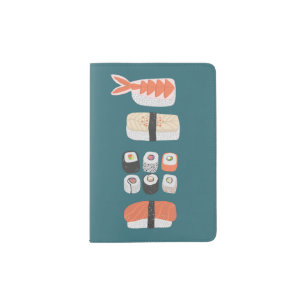 Sushi Japanese Food Art Passport Holder