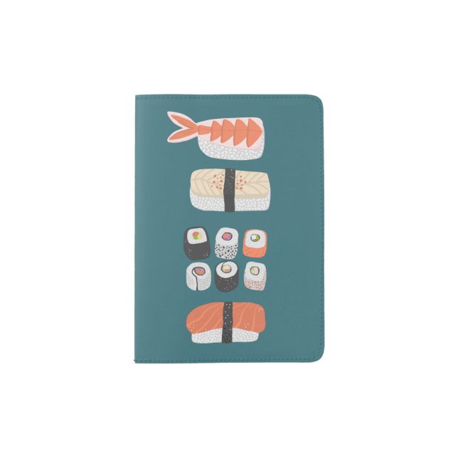 Sushi Japanese Food Art Passport Holder (Front)