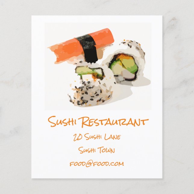 Sushi Japanese modern food restaurant Flyer (Front)