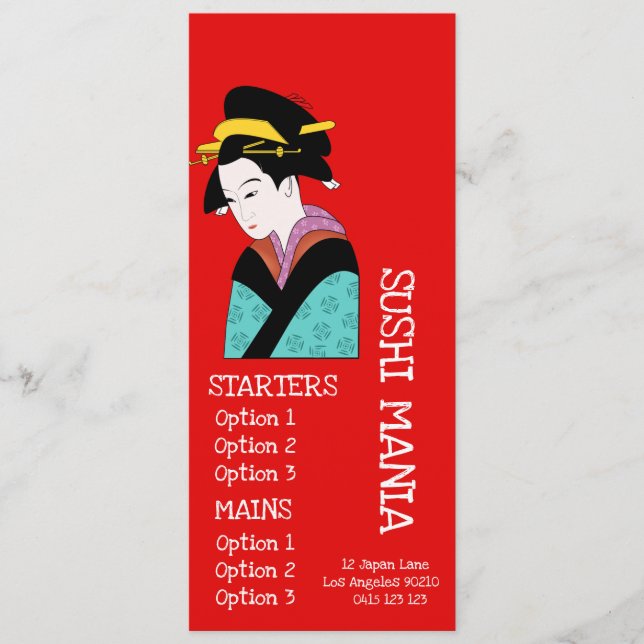 Sushi Japanese restaurant sushi dinner menu (Front)