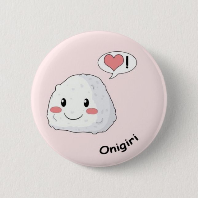 Sushi kawaii button (Front)