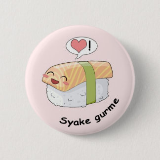 Sushi kawaii pinback button