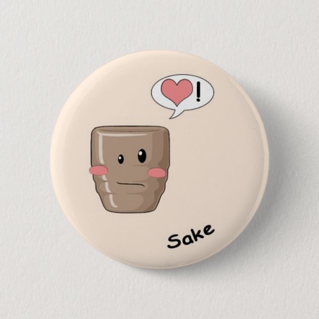 Sushi kawaii pinback button (Front)