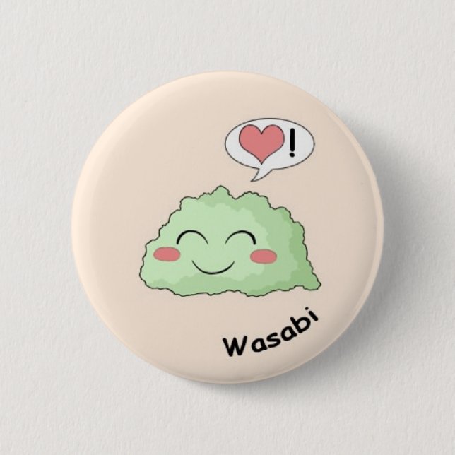 Sushi kawaii pinback button (Front)