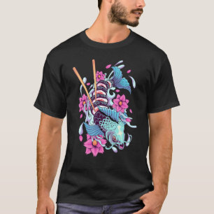 Sushi Koi Fish Japanese Koi Carp Pond Japan Cherry T-Shirt
