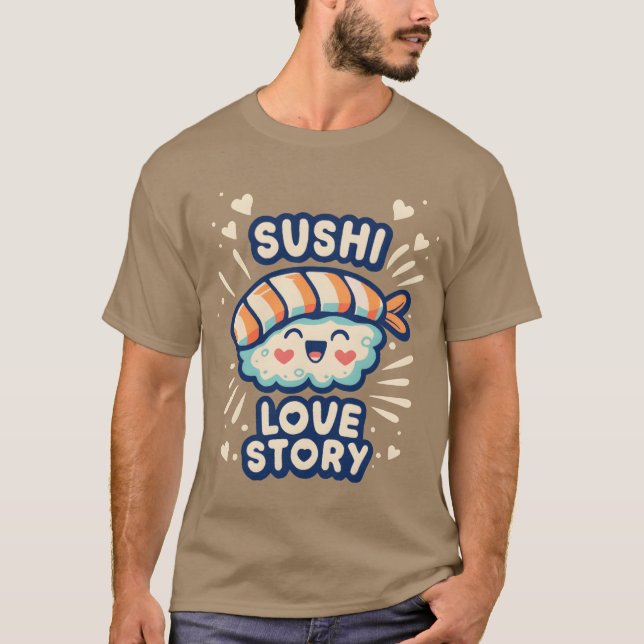 Sushi Love Story retro T-Shirt (Front)